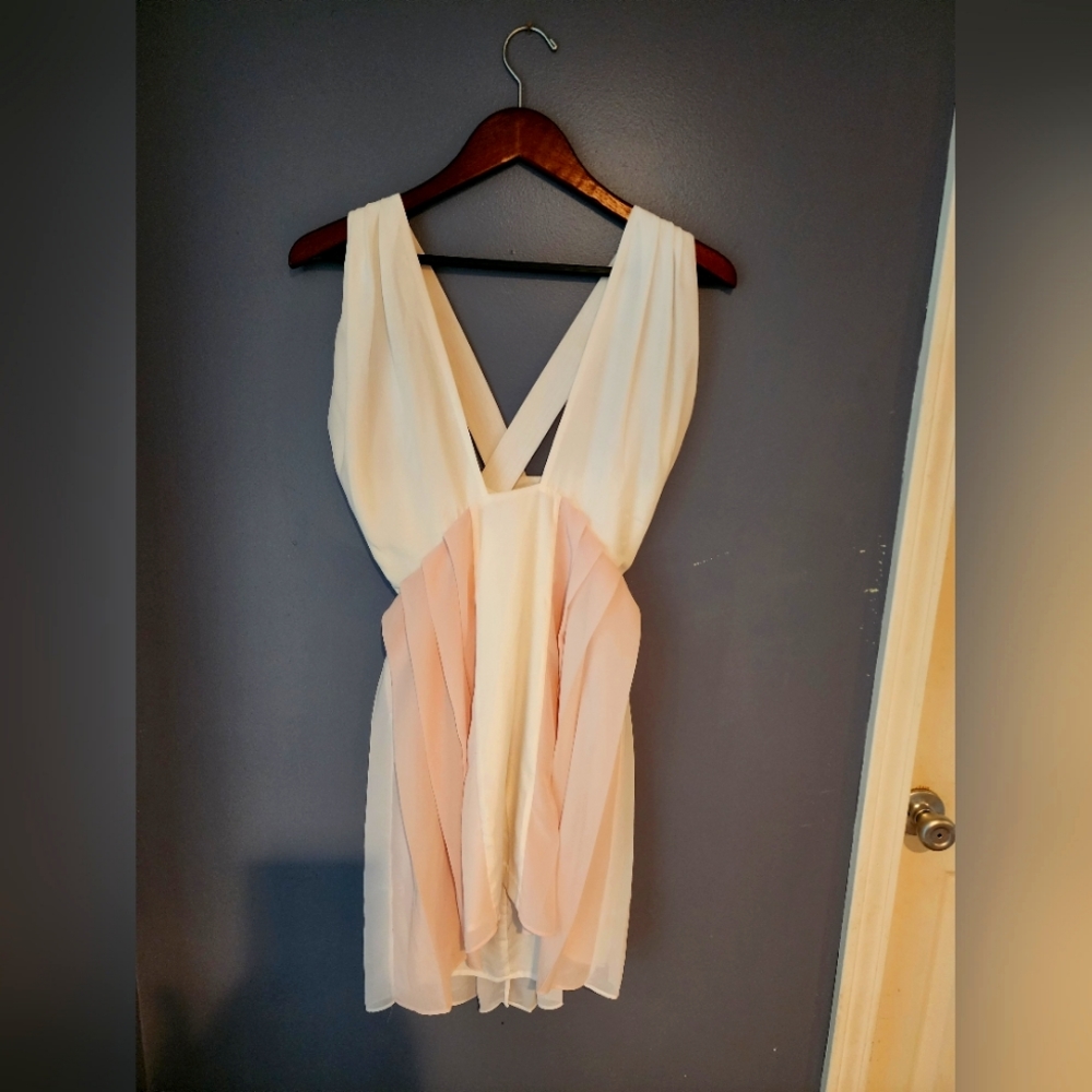 BCBG White and Pink Dress